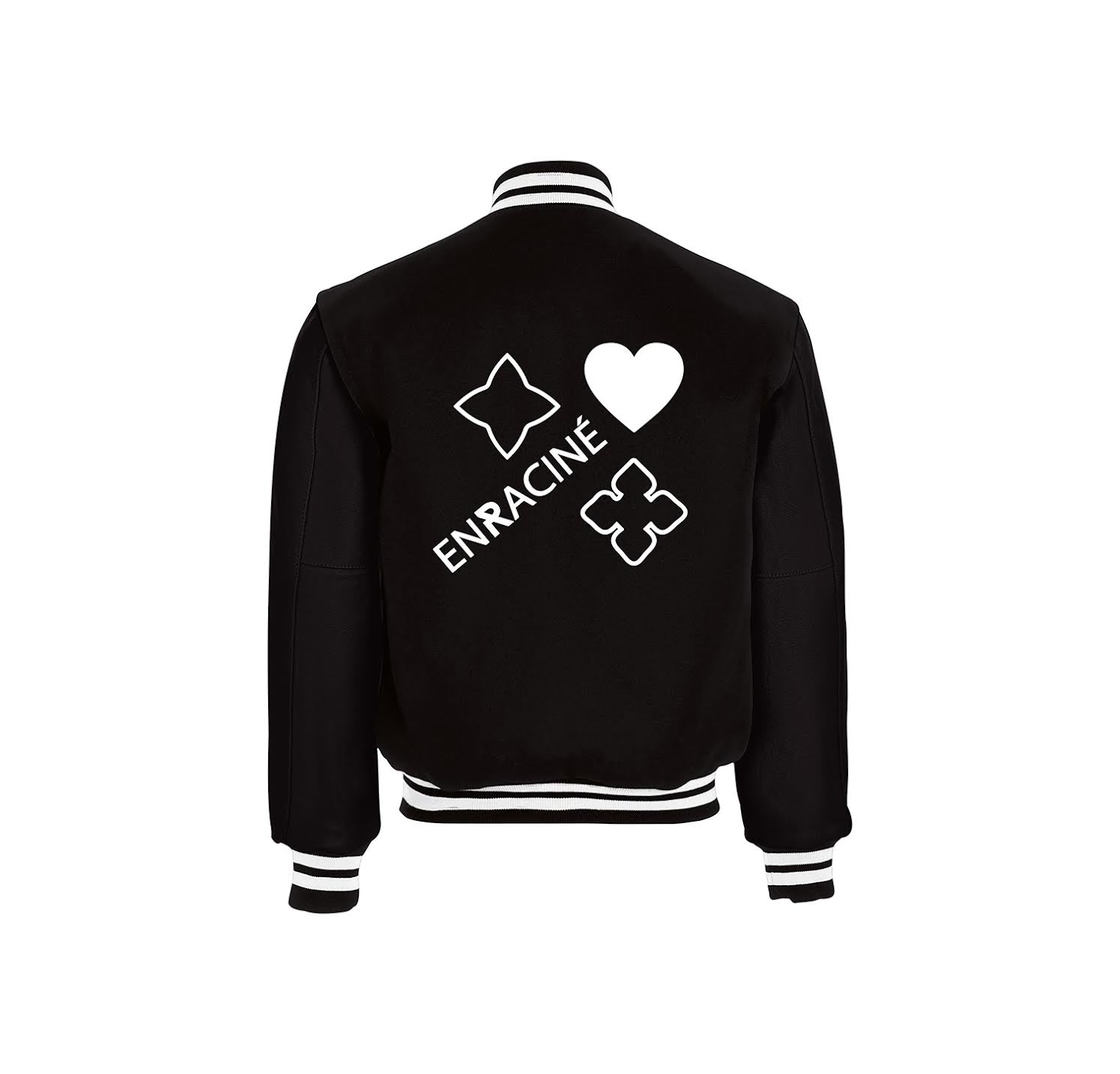 3 SYMBOL LEATHER SLEEVE LETTERMEN