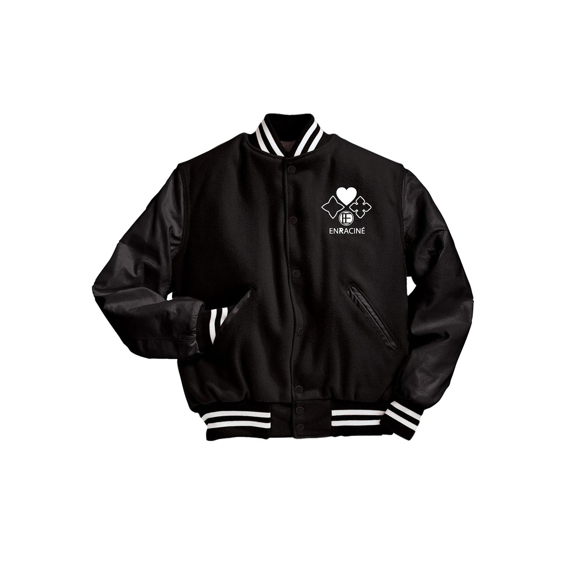 3 SYMBOL LEATHER SLEEVE LETTERMEN