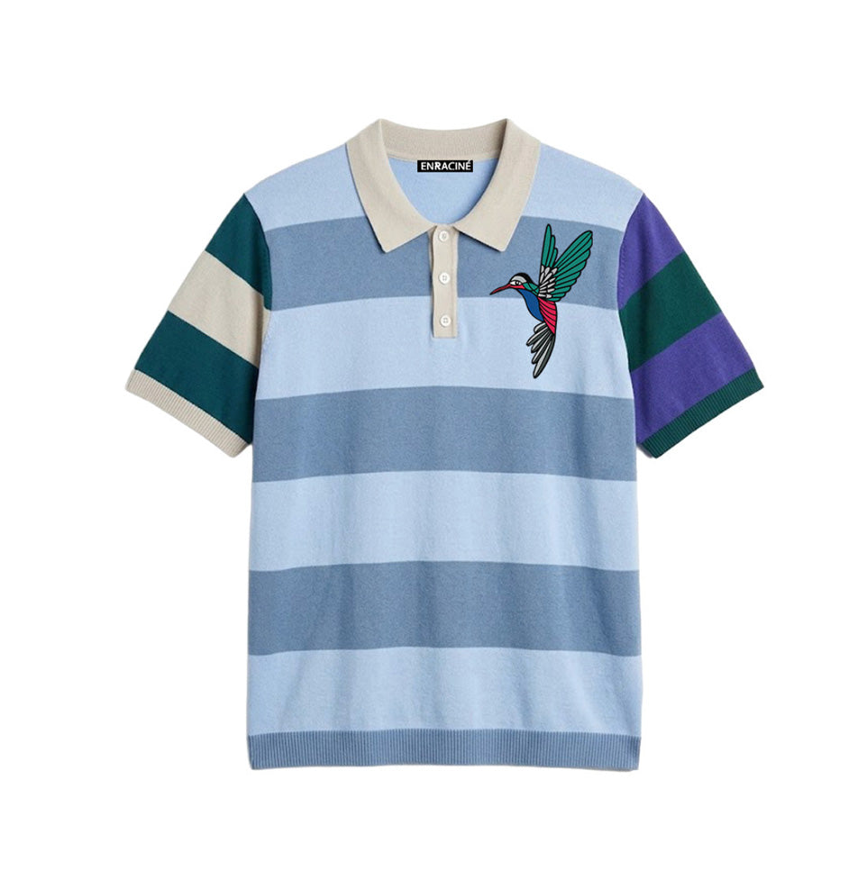 EE Hummingbird Multi Color Dreamer Knitted Polo
